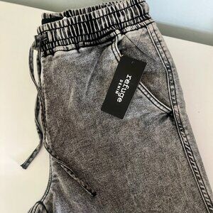 Refuge Womens Denim Jogger High Rise Gray Jeans Size S